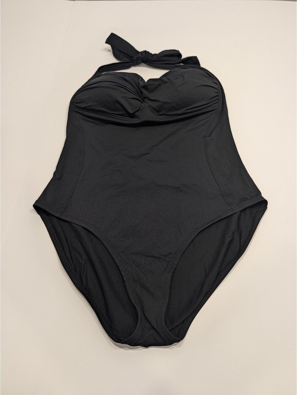 Ana Black One-Piece Halter Swimsuit Size 14